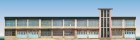 42505 Auhagen Low relief background buildings. Set of 4 warehouse facades (pap